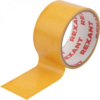 Двухсторонний скотч REXANT, полипропиленовая основа, 48 мм, ролик 5 м