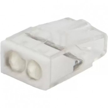 Экспресс-клемма с пастой REXANT СМК 2273-242, 2-проводная 0.5-2.5 мм², прозрачная, блистер (20 шт./уп.)