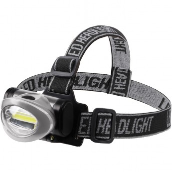 Фонарь налобный поворотный REXANT 3 Вт 100%, 50%, пульсирующий белый, 3хААА, СОВ + зеркальный рассеиватель