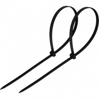 Хомут-стяжка кабельная REXANT нейлоновая 400x7,6мм, черная (100 шт/уп)
