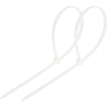 Хомут-стяжка кабельная REXANT нейлоновая 500x4,8мм, белая (100 шт/уп)