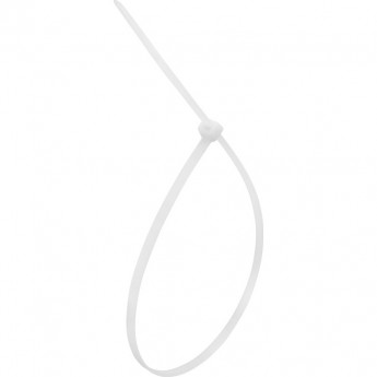 Хомут-стяжка REXANT кабельная нейлоновая 400x4.8 мм белая, 100 шт.