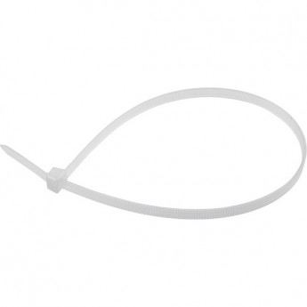 Хомут-стяжка REXANT нейлоновая с тройным замком 400x7.6 мм белая, 100 шт.