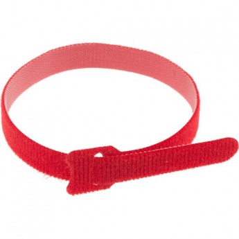 Хомут–липучка REXANT многоразовый 320х14 мм, красный (12 шт/уп)