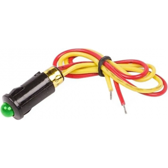 Индикатор REXANT LED 8 12В с проводом зеленый