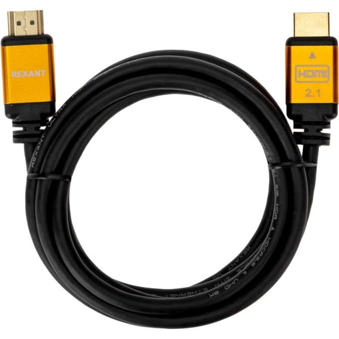 Кабель REXANT HDMI - HDMI 2.1 длина 2 метра GOLD 17-6004 Кабель REXANT HDMI - HDMI 2.1 длина 2 метра GOLD 17-6004