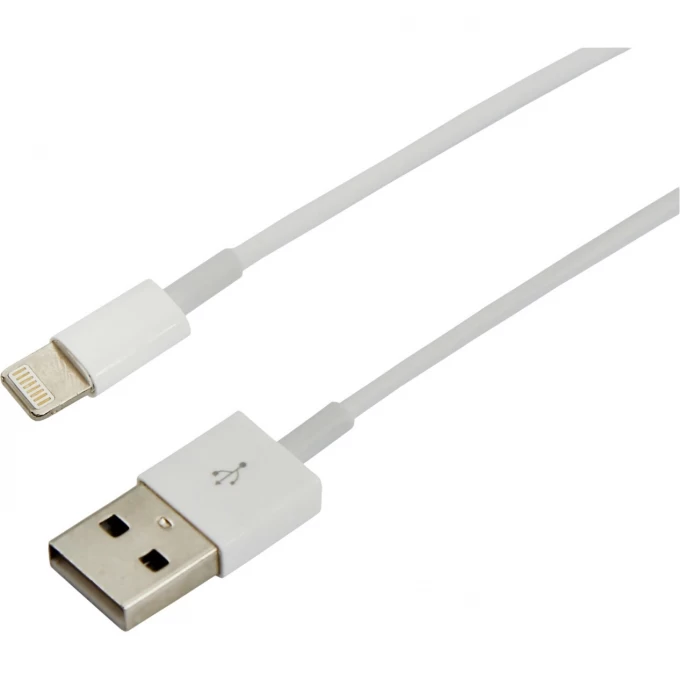Кабель USB-Lightning REXANT для iPhone PVC 1 м, белый 18-1121-10 Кабель USB-Lightning REXANT для iPhone PVC 1 м, белый 18-1121-10