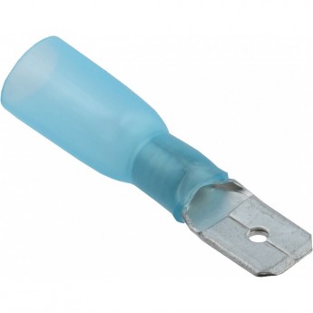 Клемма плоская REXANT изолированная термоусаживаемая РПи-п-т 2.5-(6.3)/РпИп-т 2-7-0,8 штекер 6.35 мм 1.5-2.5 мм² синий