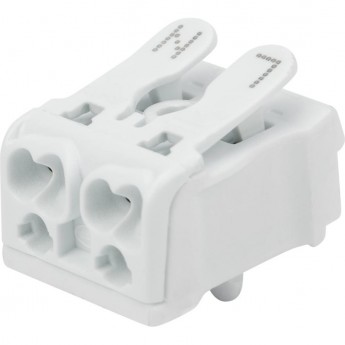 Клемма пружинная соединительная REXANT КСП 2-полюсная с монтажными ножками (100 шт./уп.)