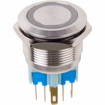 Кнопка антивандальная REXANT 22 12В фикс подсветка зеленая