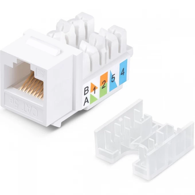 Модуль REXANT PRO KEYSTONE JACK RJ-45(8P8C), UTP неэкранированный CAT 5e тип 90 градусов белый 02-0064 Модуль REXANT PRO KEYSTONE JACK RJ-45(8P8C), UTP неэкранированный CAT 5e тип 90 градусов белый 02-0064