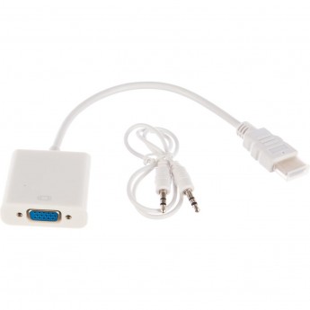 Переходник REXANT штекер HDMI - гнездо VGA, провод + шнур стерео 3,5мм