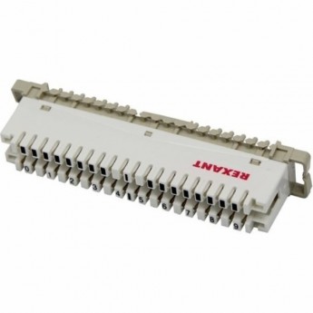 Плинт REXANT на 10 пар размыкаемый, маркировка 0-9 (монтаж на рейку)