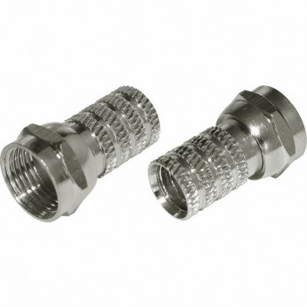Разъем антенный REXANT RG-6 на кабель штекер F для кабеля, 2шт.