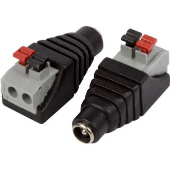 Разъем питания DC REXANT гнездо 2,1х5,5 с быстрозажимной колодкой