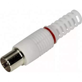 Разъем REXANT, штекер TV без пайки, Белый, GOLD