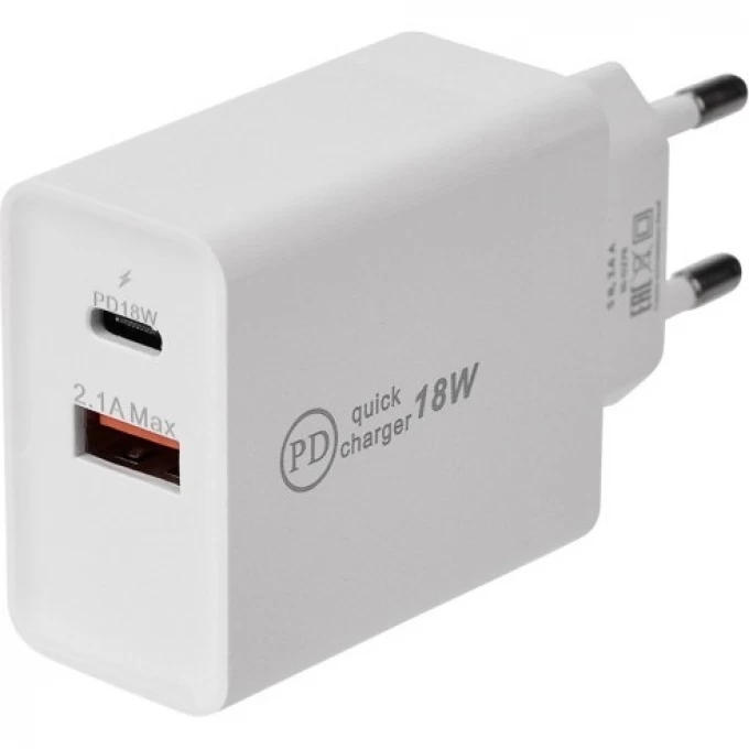 Сетевое зарядное устройство REXANT для iPhone/iPad Type-C + USB 3.0 с Quick charge, белое 16-0278 Сетевое зарядное устройство REXANT для iPhone/iPad Type-C + USB 3.0 с Quick charge, белое 16-0278
