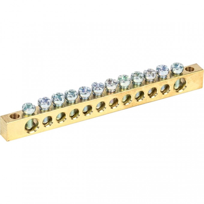 Шина REXANT PEN «земля-ноль» 6х9 мм 12/2 (12 групп/крепеж по краям) 11-2368 Шина REXANT PEN «земля-ноль» 6х9 мм 12/2 (12 групп/крепеж по краям) 11-2368