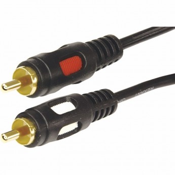Шнур REXANT 2 RCA - 2 RCA 1.5 м черный gold