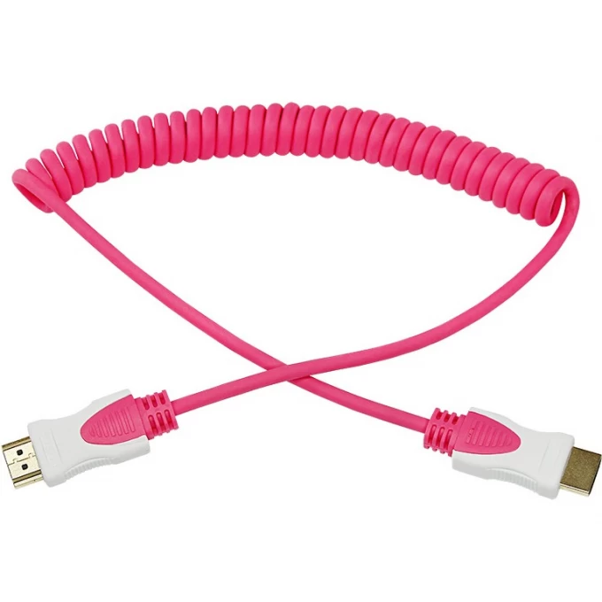 Шнур REXANT HDMI - HDMI 2 м витой розовый gold 17-7026 Шнур REXANT HDMI - HDMI 2 м витой розовый gold 17-7026