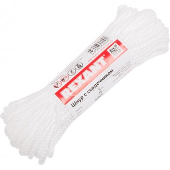 Шнур с сердечником REXANT 5 мм 20 м белый