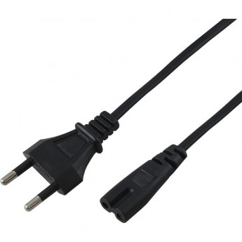 Шнур сетевой REXANT, вилка - евроразъем С7, кабель 2x0,75 мм², длина 3 метра (PE пакет)