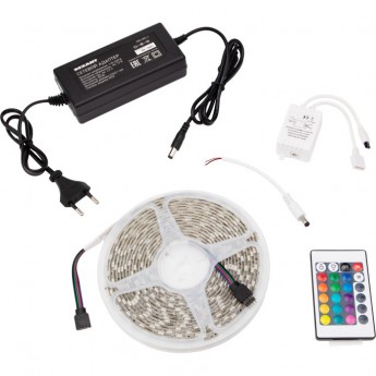 Светодиодная лента REXANT RGB 5 м с блоком питания и контроллером