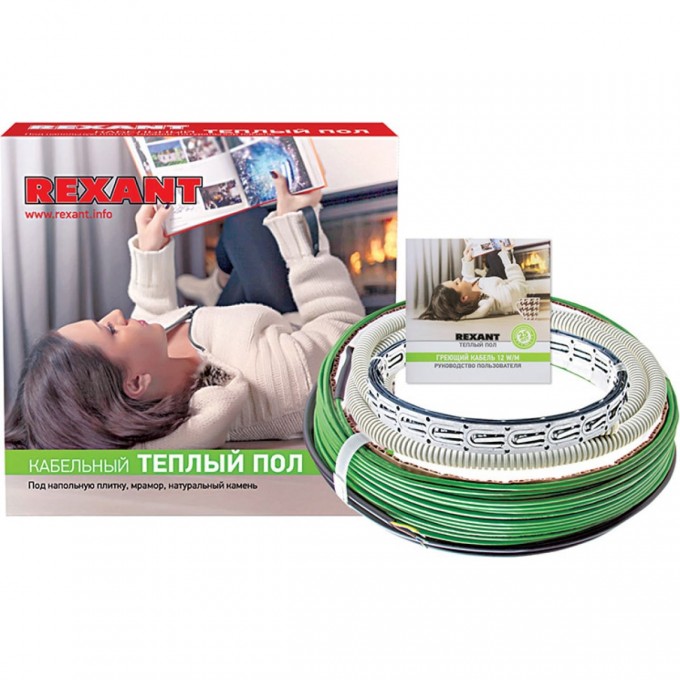 Теплый пол REXANT SLIM RNB -21-370 (370Вт/21м/ S обогрева, м2: 1,8-2,5) двухжильный 51-0502-3 Теплый пол REXANT SLIM RNB -21-370 (370Вт/21м/ S обогрева, м2: 1,8-2,5) двухжильный 51-0502-3