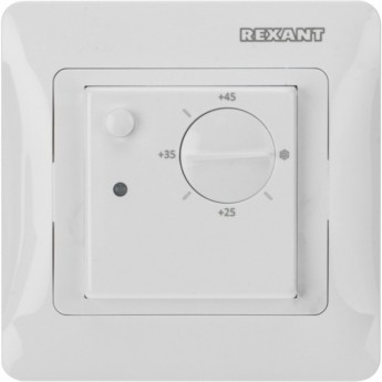 Терморегулятор механический REXANT RX-308G белый (совместим с Schneider серии Glossa)