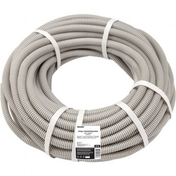 Труба гофрированная REXANT из ПВХ, с зондом, Ø25 мм