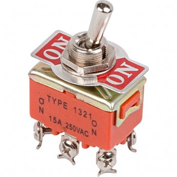 Тумблер REXANT 250V 15А (6c) ON-ON двухполюсный