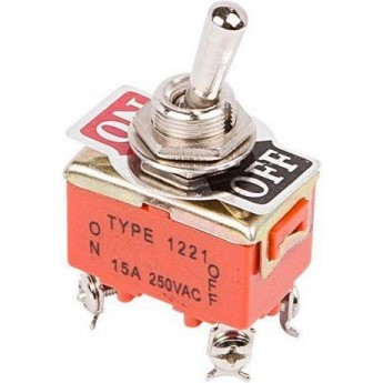 Тумблер REXANT KN-201 15А (4c) двухполюсный