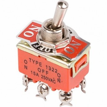 Тумблер REXANT KN-203 15А (6c) ON-OFF-ON двухполюсный