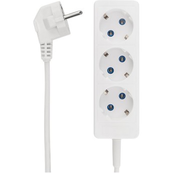 Удлинитель REXANT STANDARD 3 гнезда, 1,5м, 2х1,0мм², б/з, белый