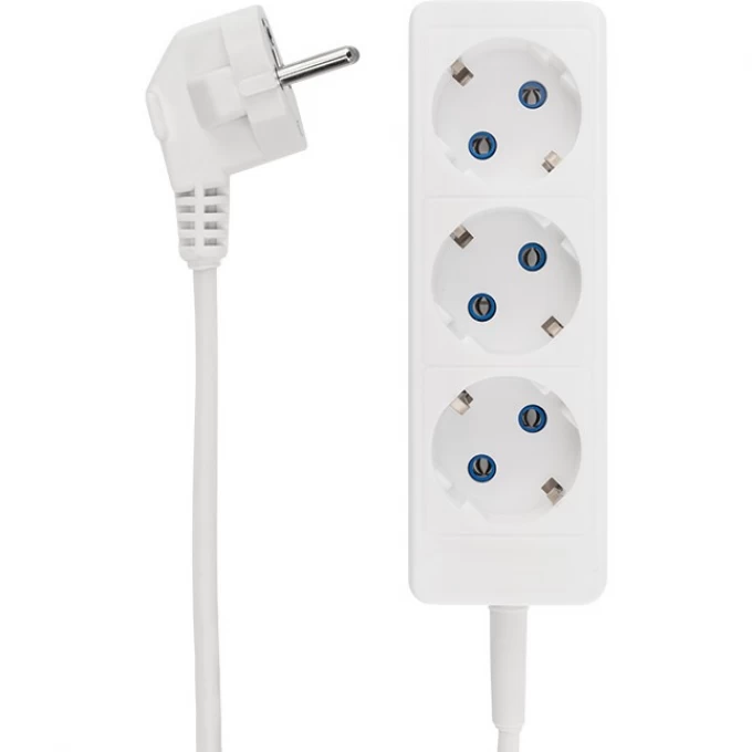 Удлинитель REXANT STANDARD 3 гнезда, 1,5м, 2х1,0мм², б/з, белый 13-4006 Удлинитель REXANT STANDARD 3 гнезда, 1,5м, 2х1,0мм², б/з, белый 13-4006
